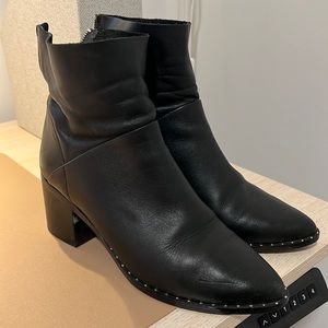 Black treasure and bond ankle booties